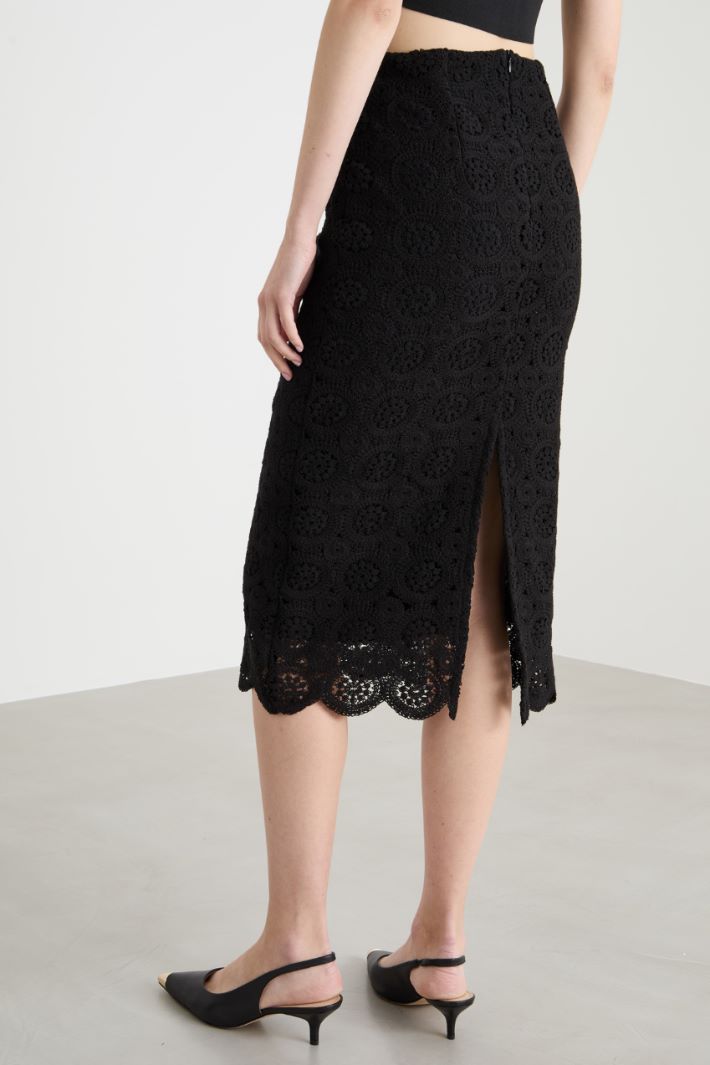 Macramé pencil skirt Intrend - 4