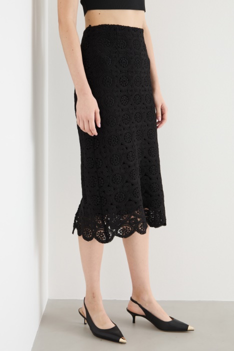 Gonna a tubino in macramé