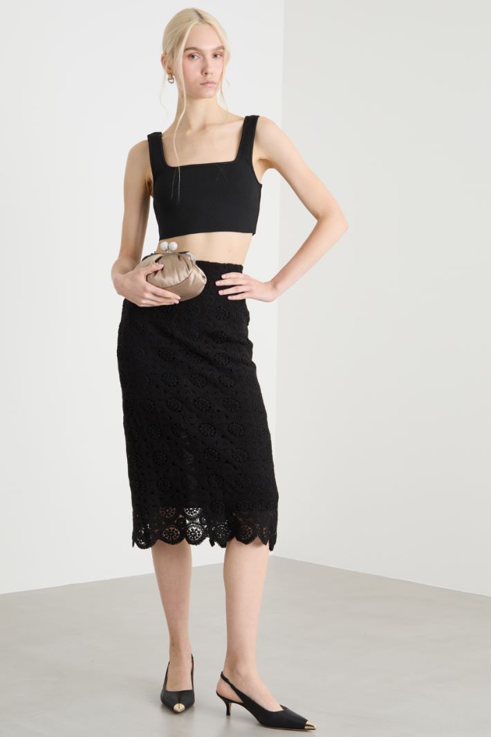 Macramé pencil skirt Intrend