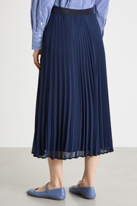 Falda plisada en georgette
