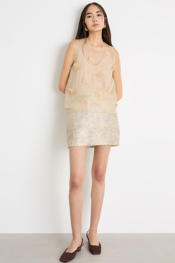 Minigonna in stuoia laminata Intrend