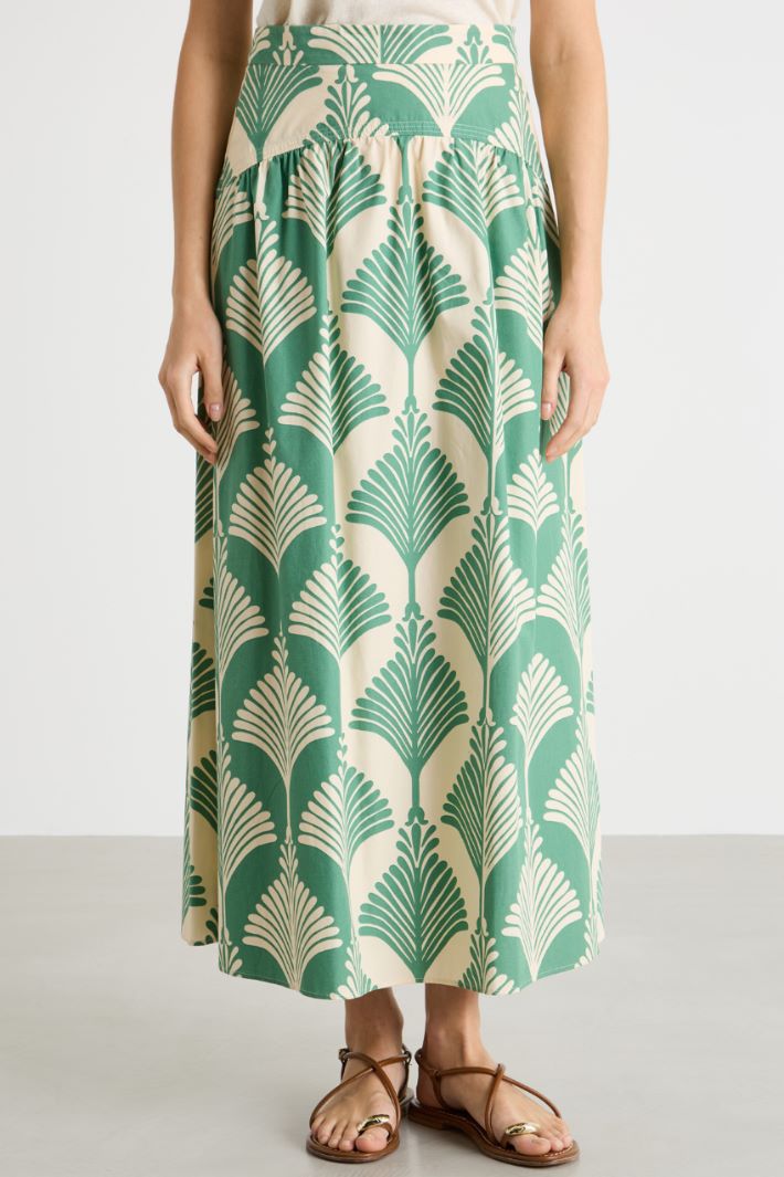 Flared poplin skirt Intrend - 2