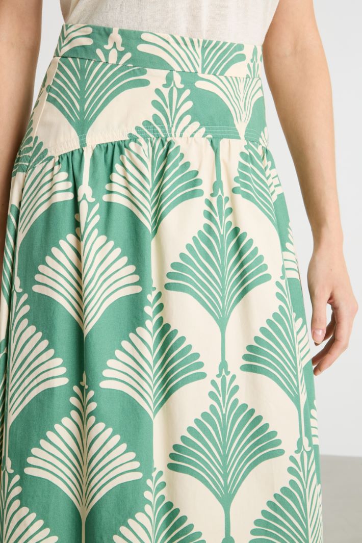 Flared poplin skirt Intrend - 3