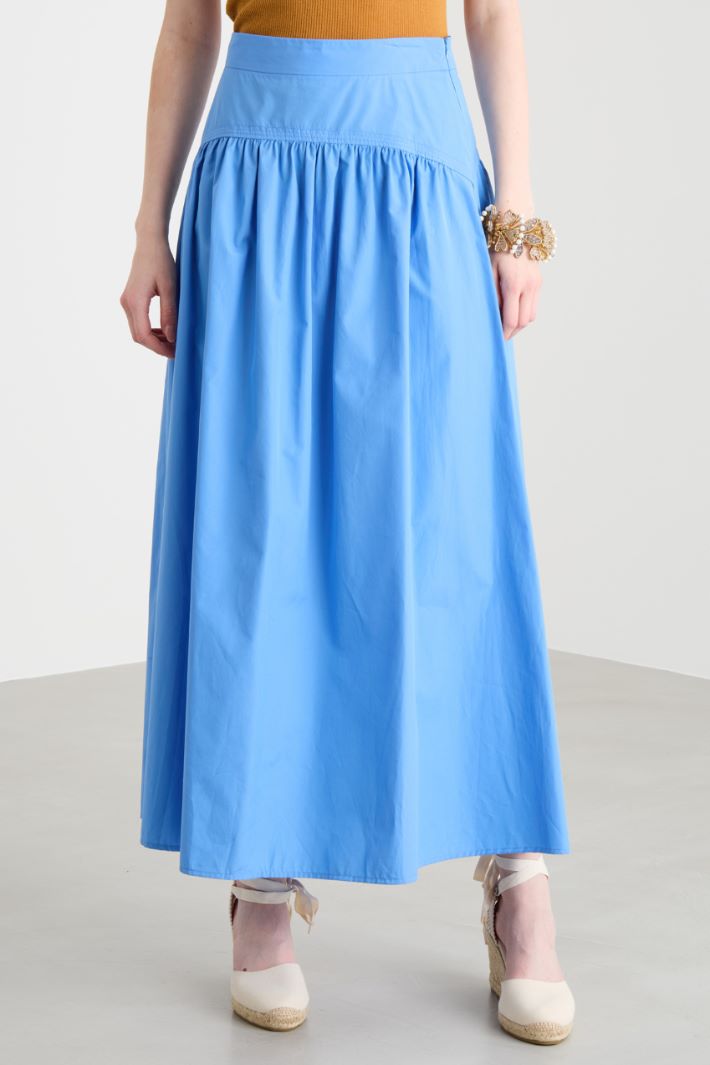 Flared poplin skirt Intrend - 2