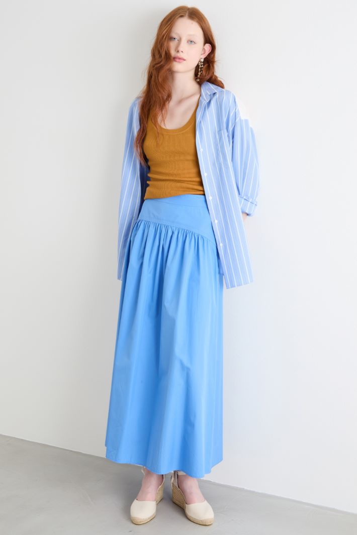 Flared poplin skirt Intrend
