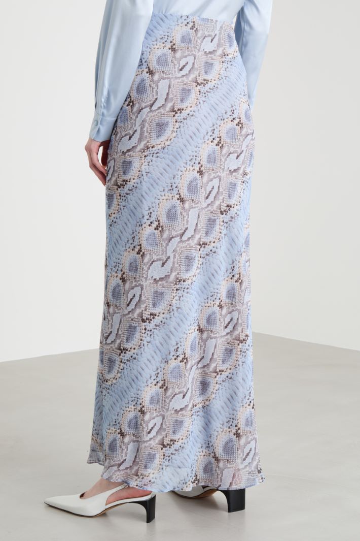 Animal print georgette skirt Intrend - 4