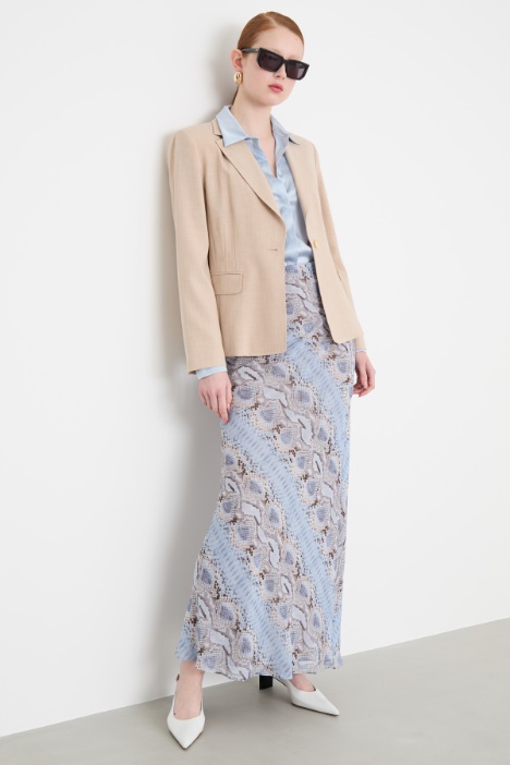 Animal print georgette skirt Intrend