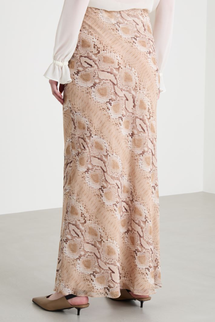 Animal print georgette skirt Intrend - 4