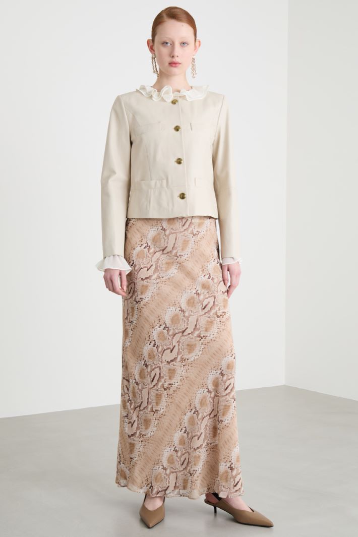 Animal print georgette skirt Intrend