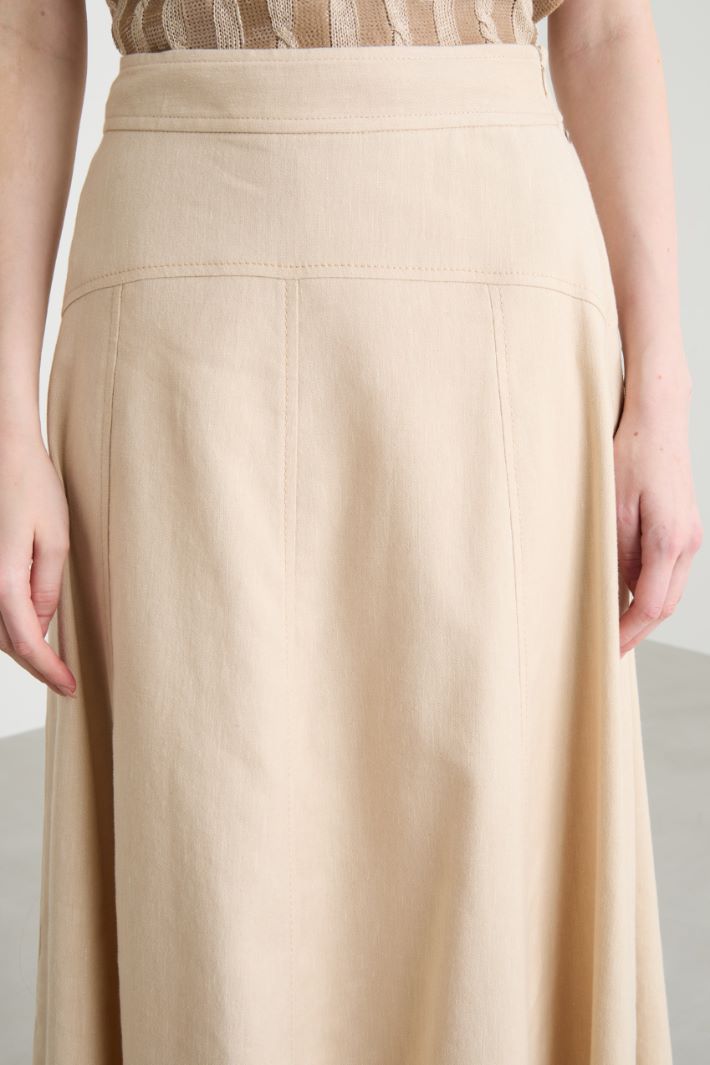 Long A-line twill skirt Intrend - 3