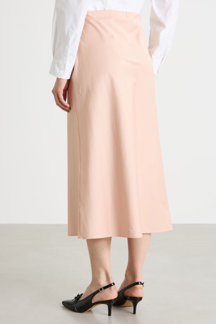 Stretch-Cotton Midi Skirt Intrend - 4