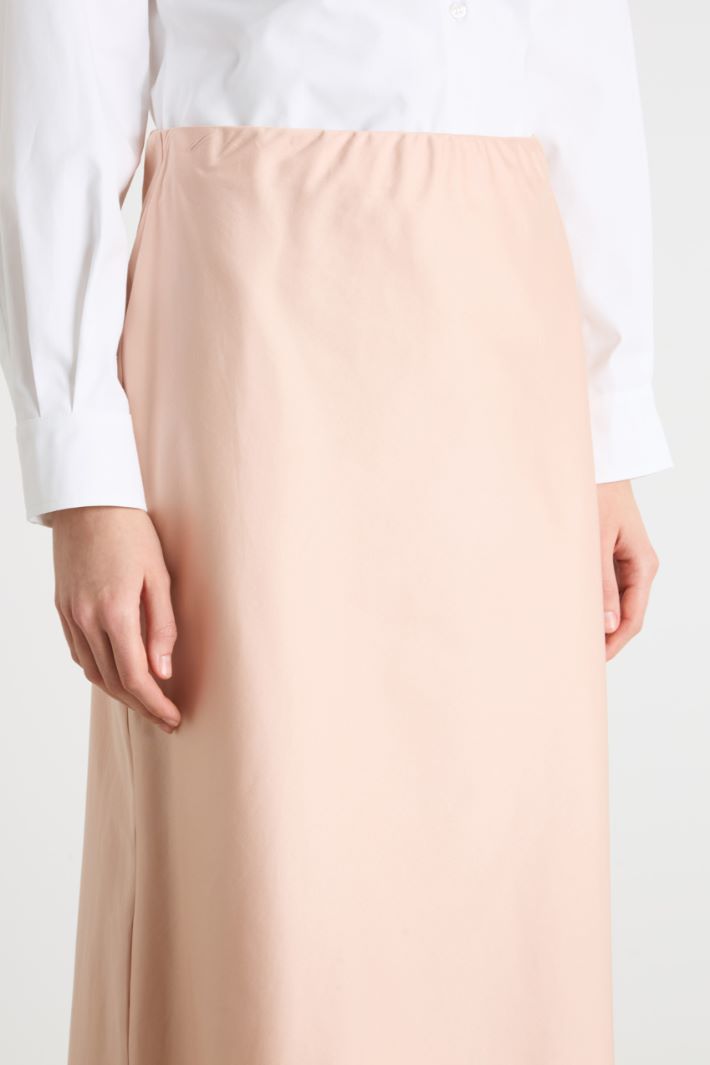 Stretch-Cotton Midi Skirt Intrend - 3