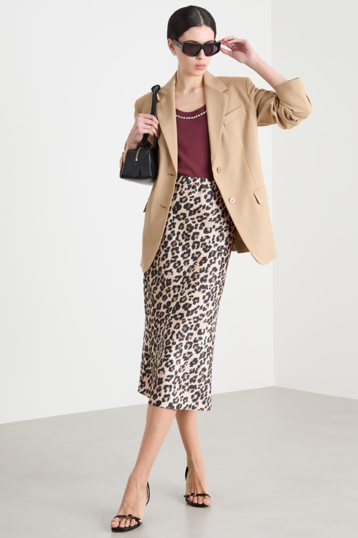 Animal print midi skirt Intrend