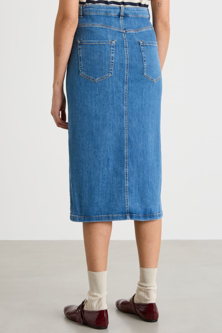 Denim midi skirt Intrend - 4