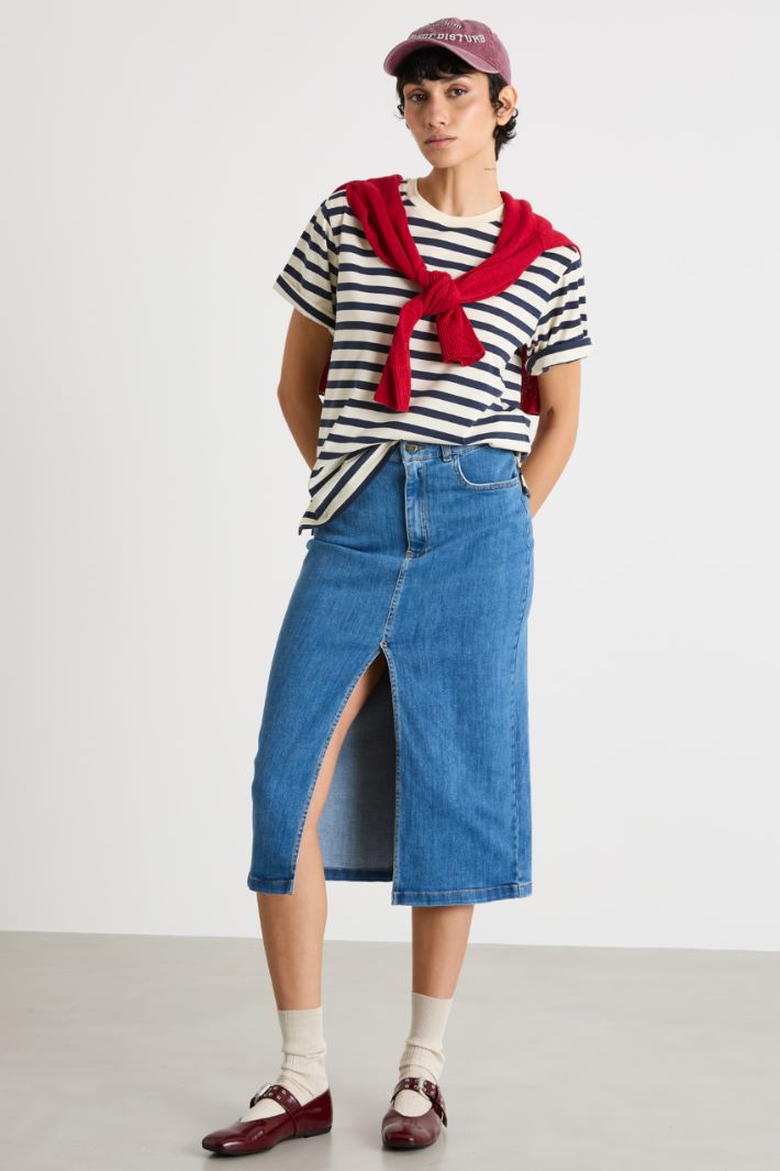 Denim midi skirt Intrend