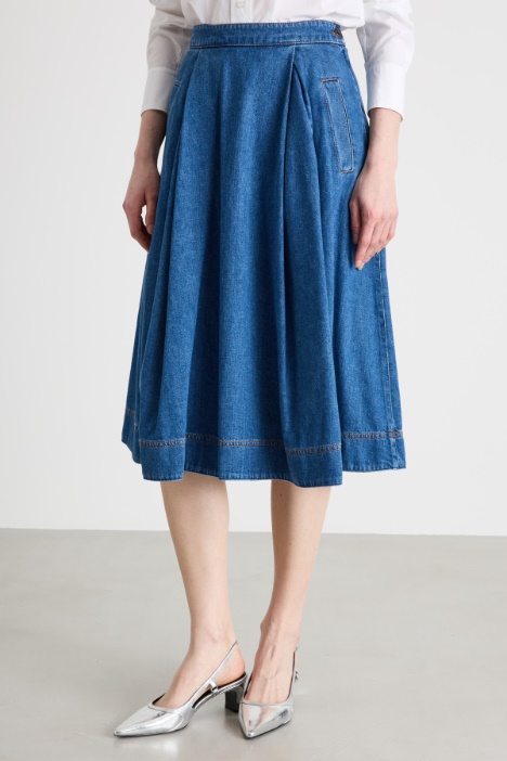 Gonna a ruota in jeans