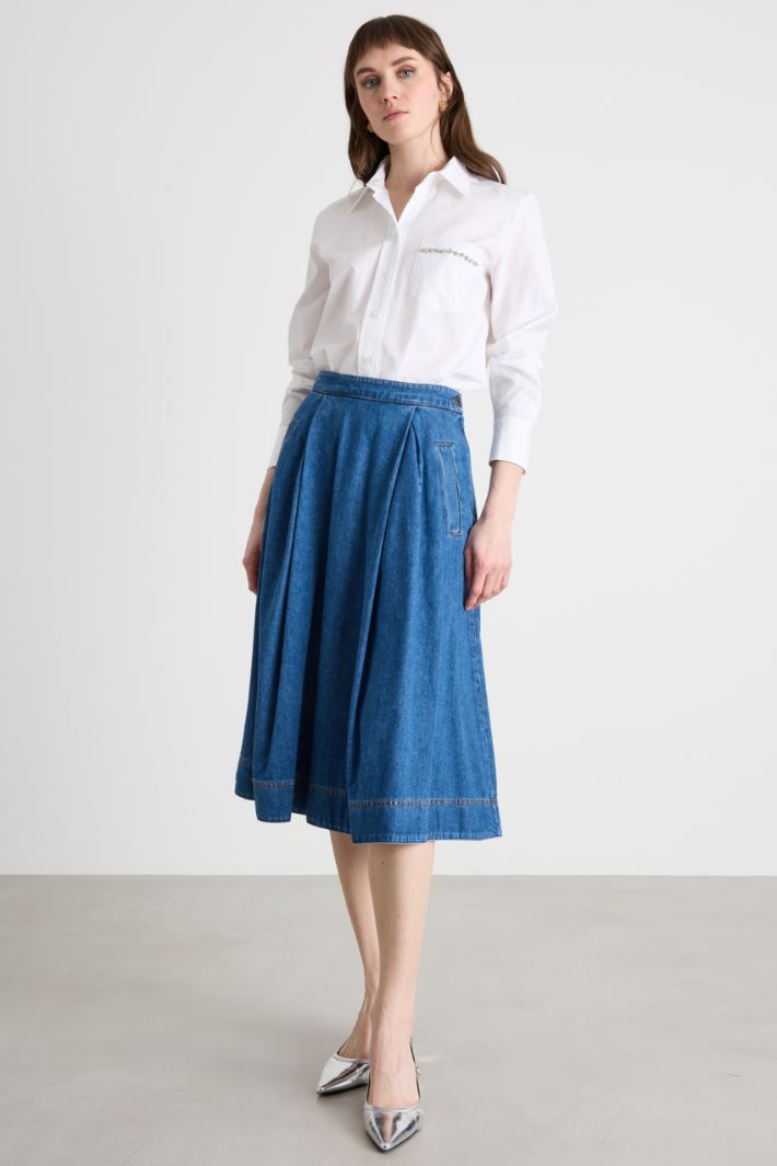 
Gonna a ruota in jeans Intrend