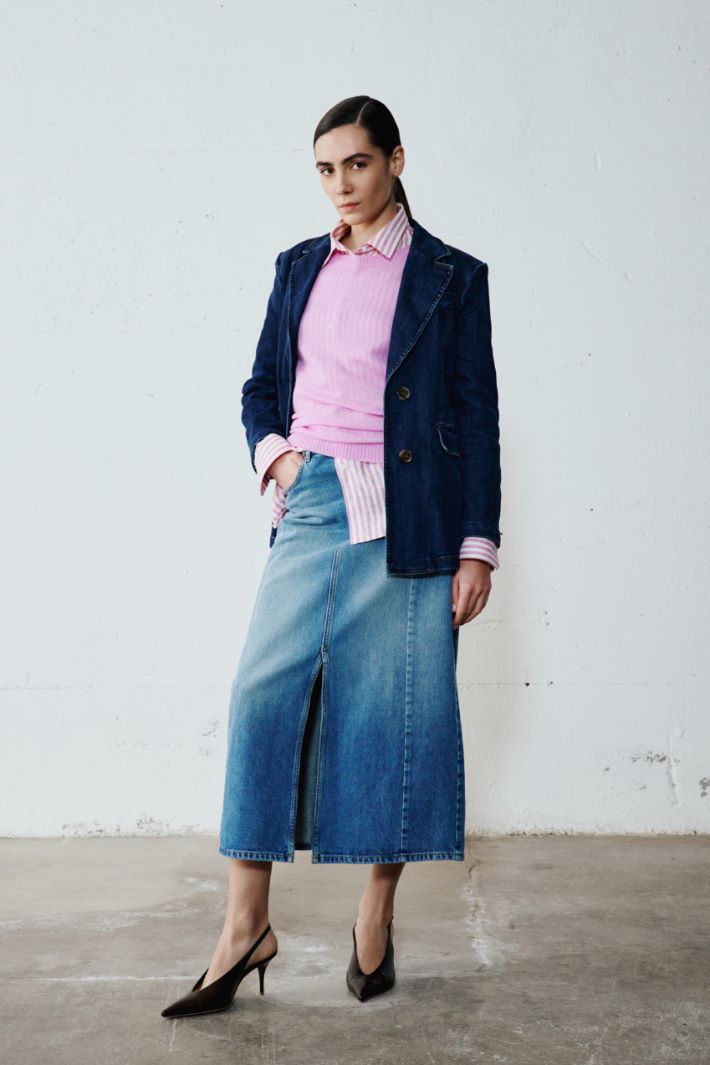 Denim skirt with slit Intrend - 5