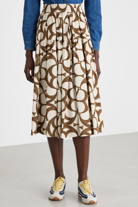 Gonna ampia stampata