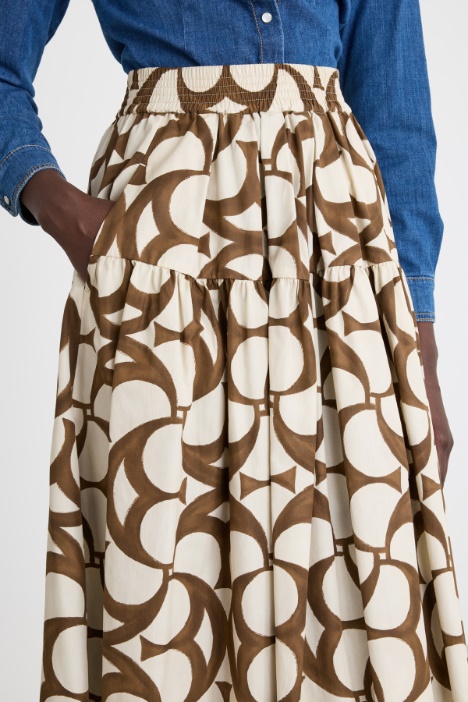 Gonna ampia stampata