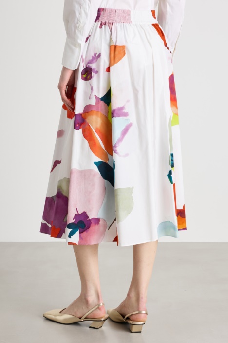 Falda midi estampada