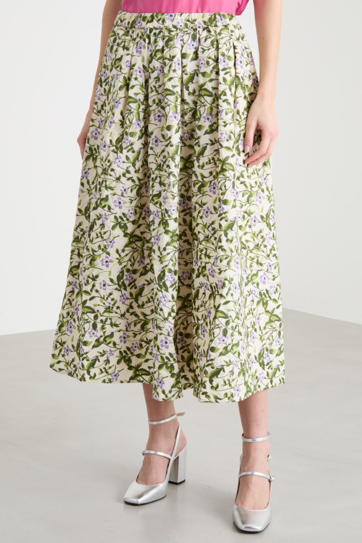 Pleated Midi Skirt Intrend - 2