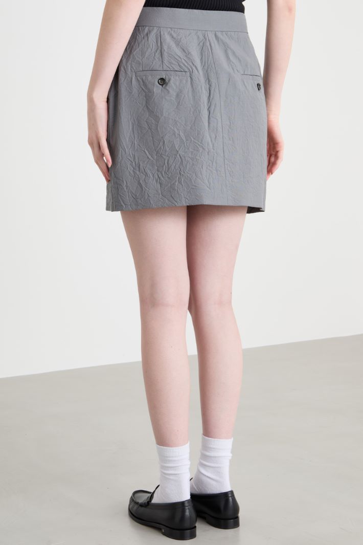 Gonna corta in tela di lana Intrend - 4