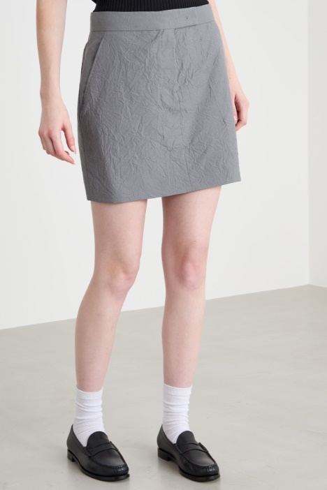 Gonna corta in tela di lana