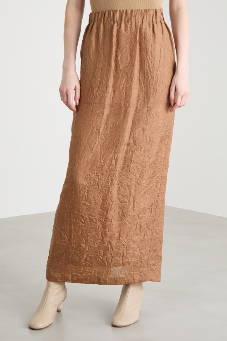 Gonna lunga effetto stropicciato