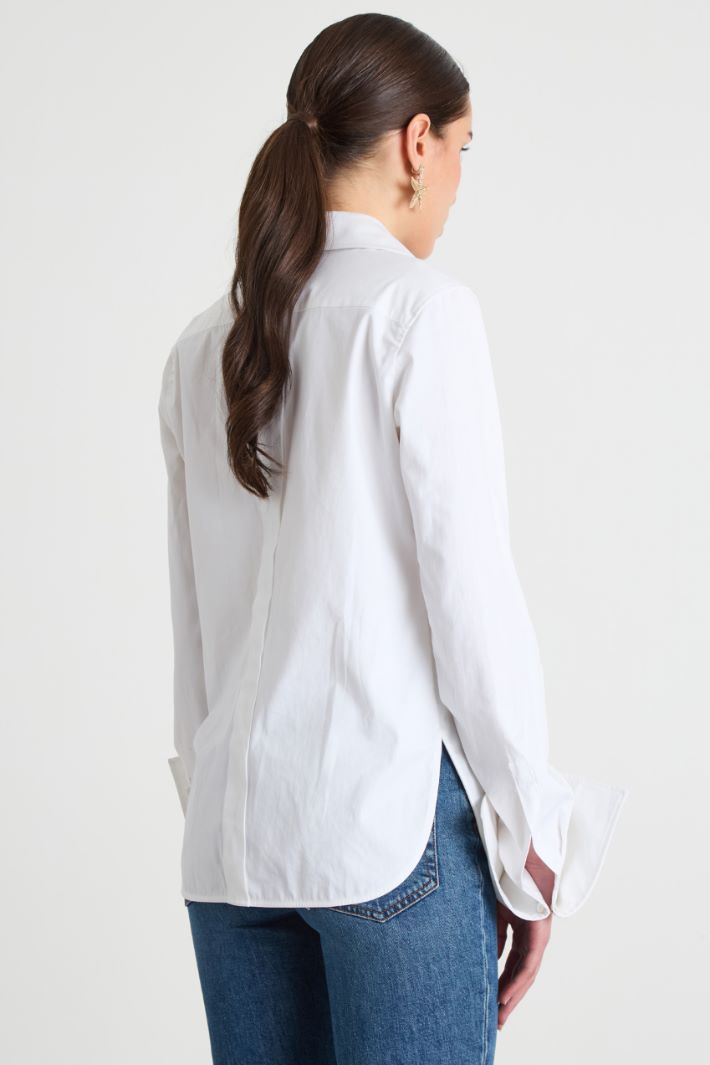 Split Hem Shirt Intrend - 4