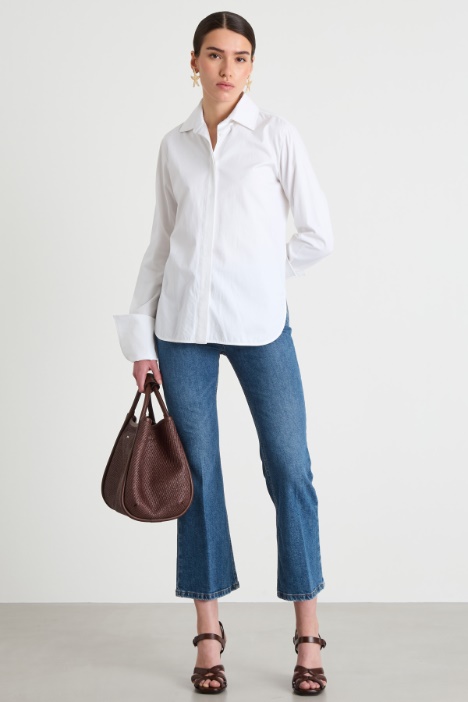 Split Hem Shirt Intrend
