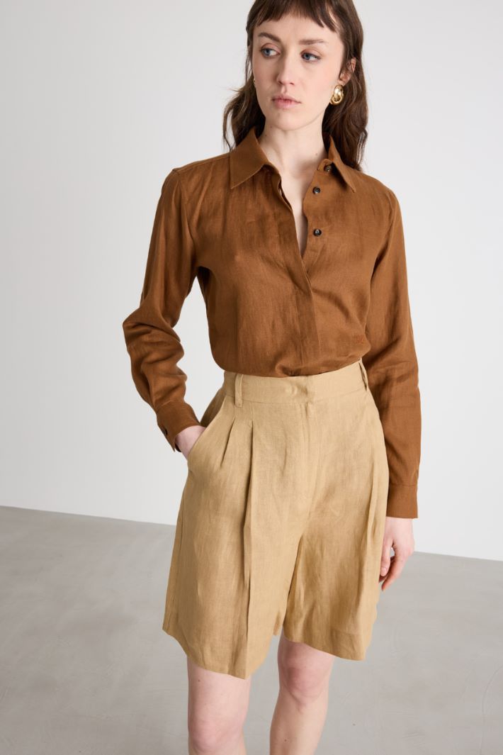 Camicia con bottoni nascosti Intrend - 2