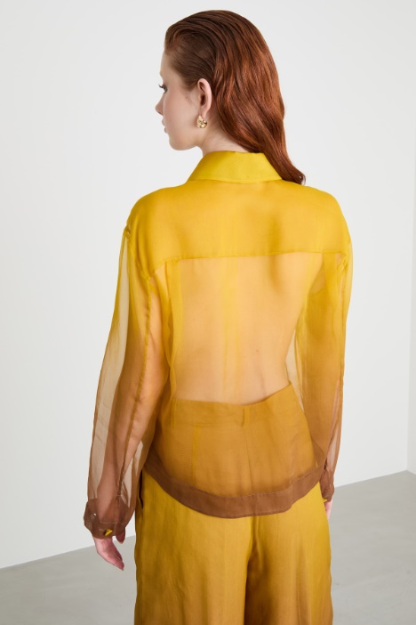 Camicia crop in organza