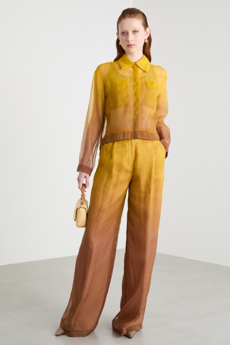 Cropped organza shirt Intrend