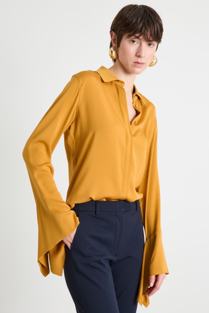 Blusa in charmeuse di seta Intrend - 2