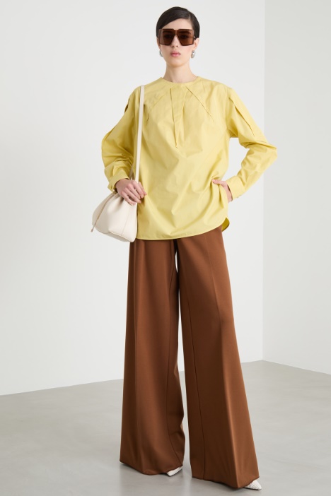 Oversized stretch poplin blouse Intrend