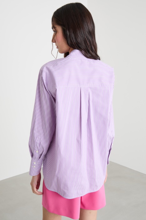 Camicia in popeline con ricami