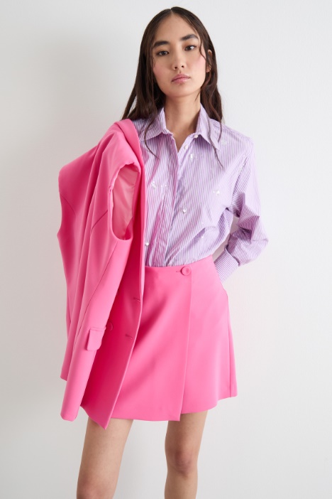 Embroidered poplin shirt Intrend