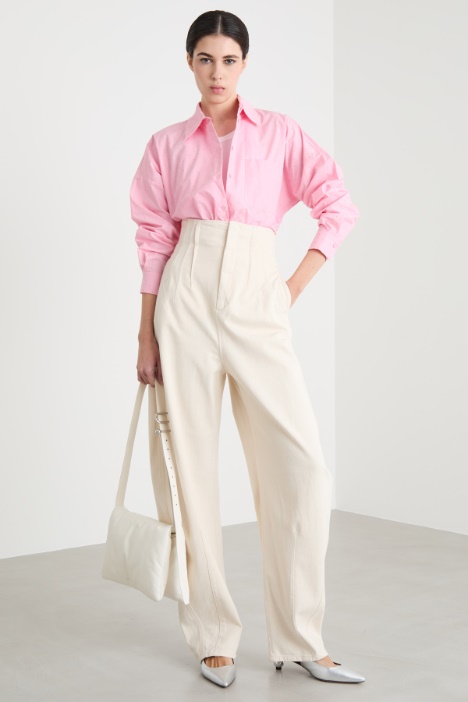 Crystal-embellished poplin shirt Intrend