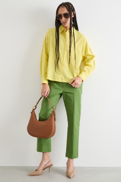 Crystal-embellished poplin shirt Intrend