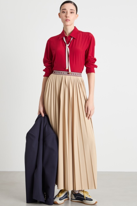 Crepe blouse with neck tie Intrend