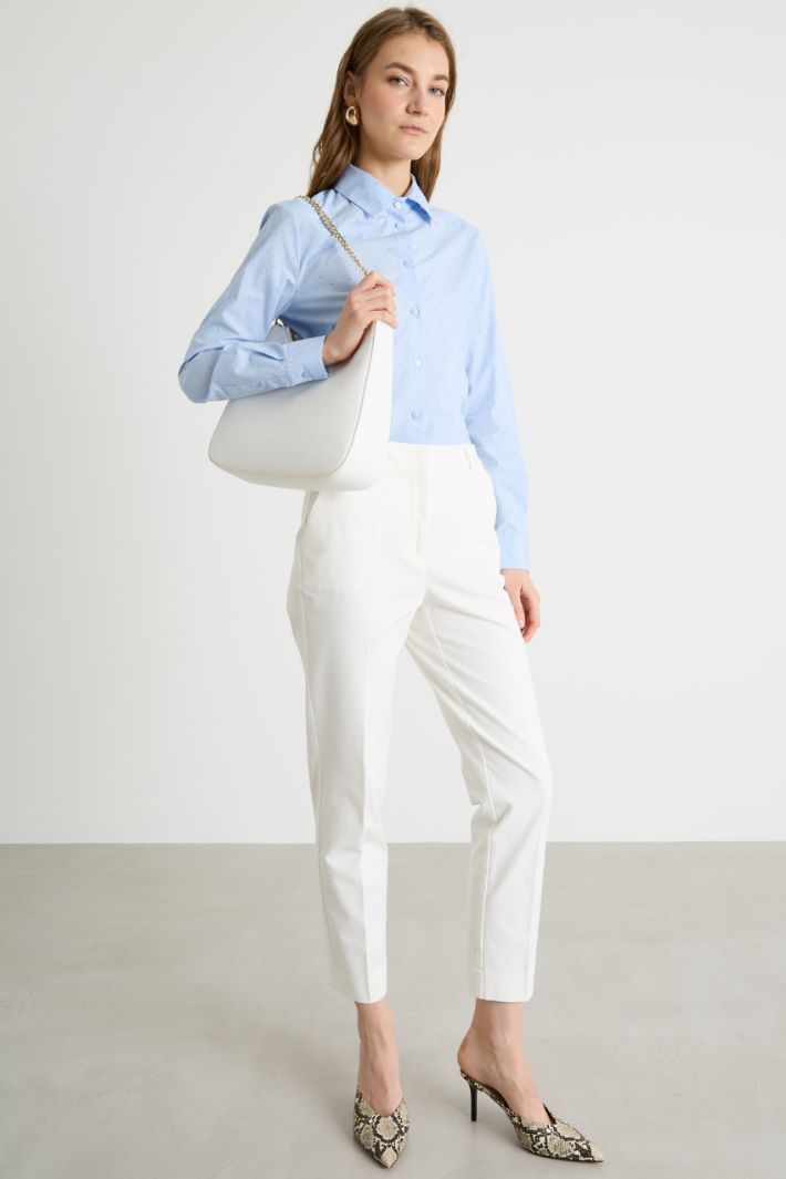 Camicia aderente con strass Intrend