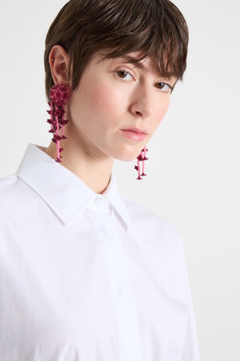 Camisa de popelina con cinturón