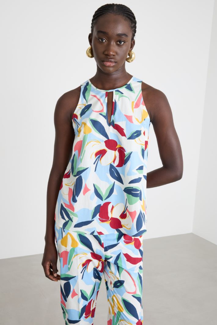 Top in popeline con cut-out Intrend - 2