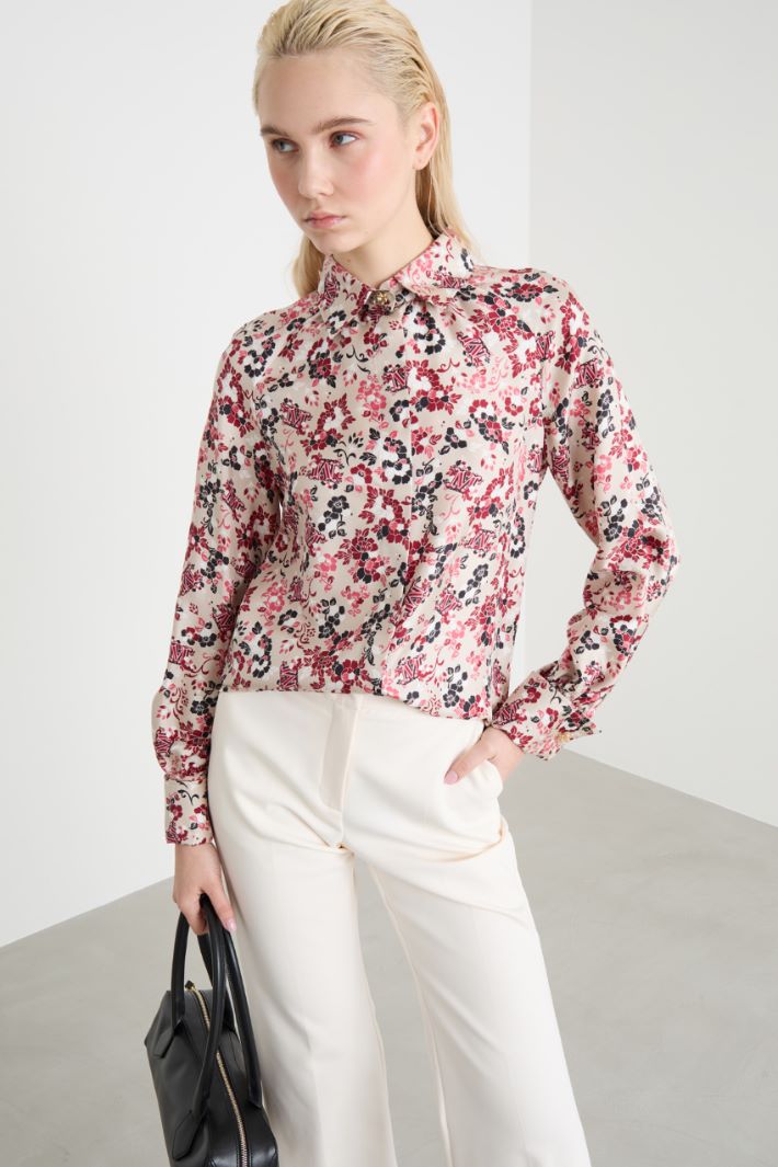 Printed twill blouse Intrend - 2