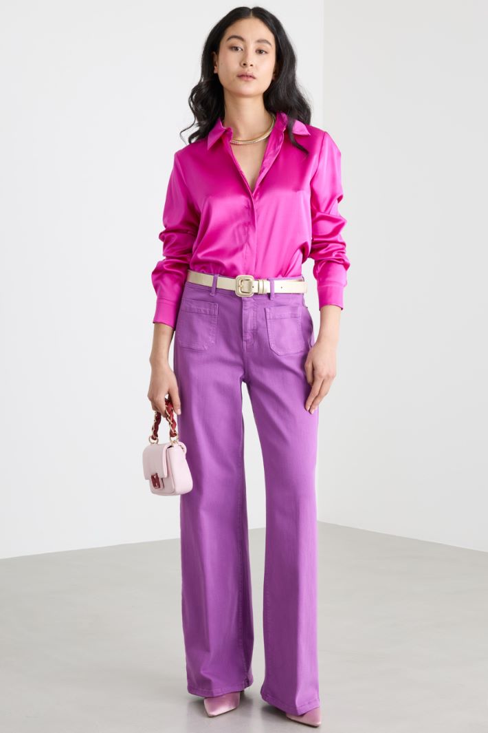 Concealed button blouse Intrend