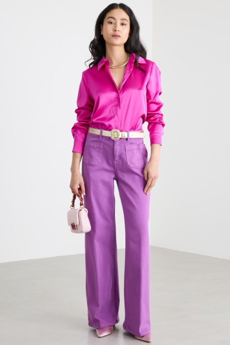 Concealed button blouse Intrend