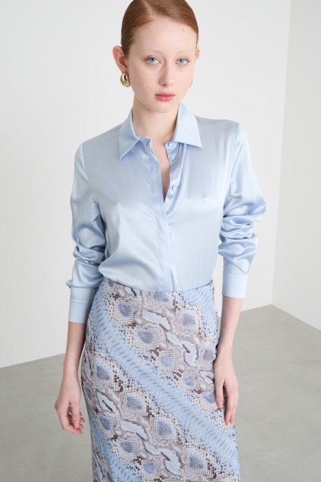 Concealed button blouse Intrend