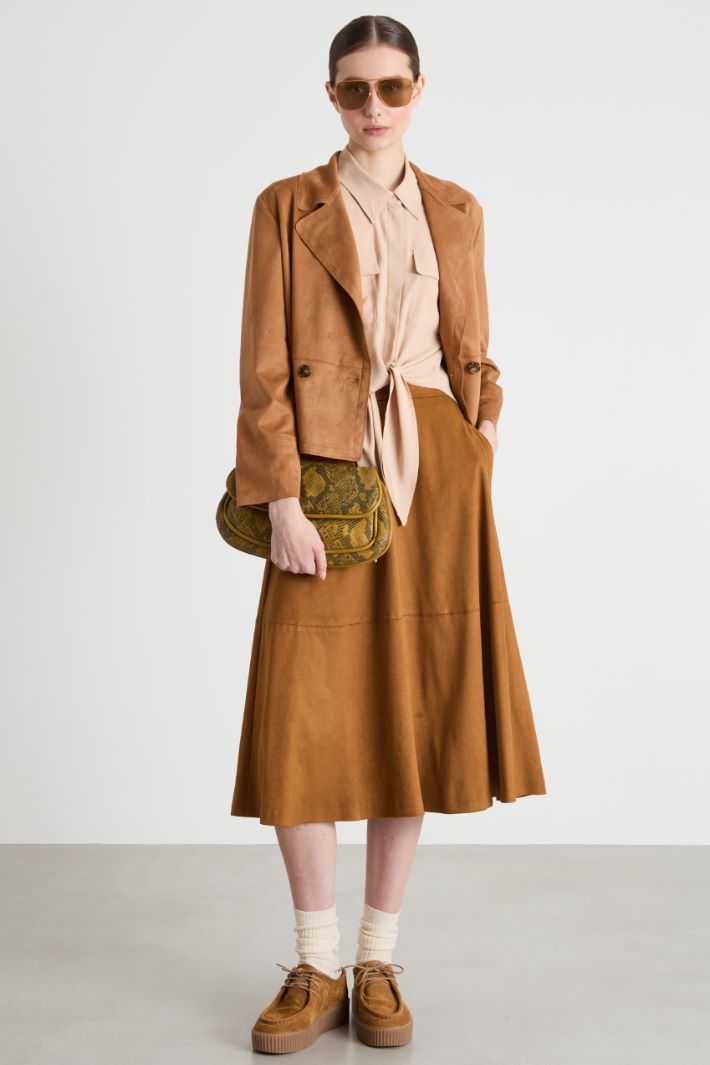 Camicia in crepe con nodo Intrend