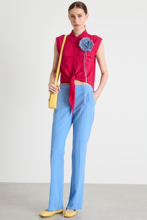 Knotted crepe shirt Intrend